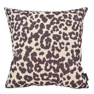 NOVÉE Sierkussen Brown Leopard | 45x45 cm | Katoen/Linnen