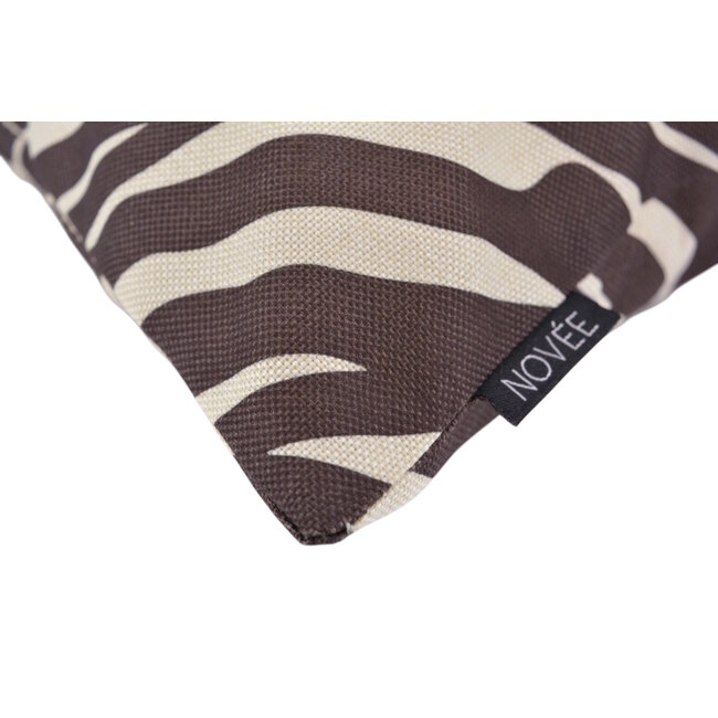 Sierkussen Brown Zebra | 45x45 cm | Katoen/Linnen