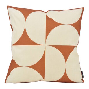 Sierkussen Retro Curve #1 | 45x45 cm | Katoen/Linnen