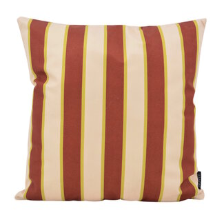 NOVÉE Dekokissen Riviera Stripe Crème/Rost | 45x45 cm | Baumwolle/Polyester