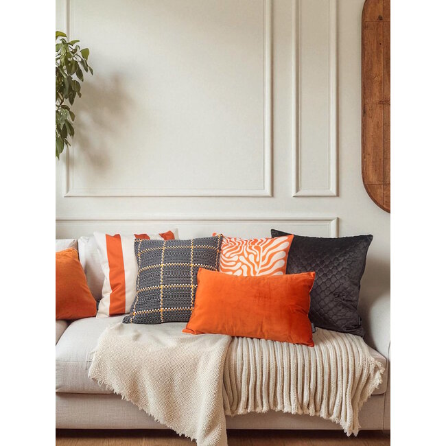 Nera Velvet Beige Kussenhoes | 45x45 cm | Polyester