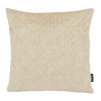 Gek op kussens! Nera Velvet Beige Kussenhoes | 45x45 cm | Polyester
