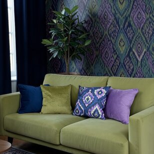 Ikat Indigo Kissenbezug | 45x45 cm | Baumwolle/Leinen