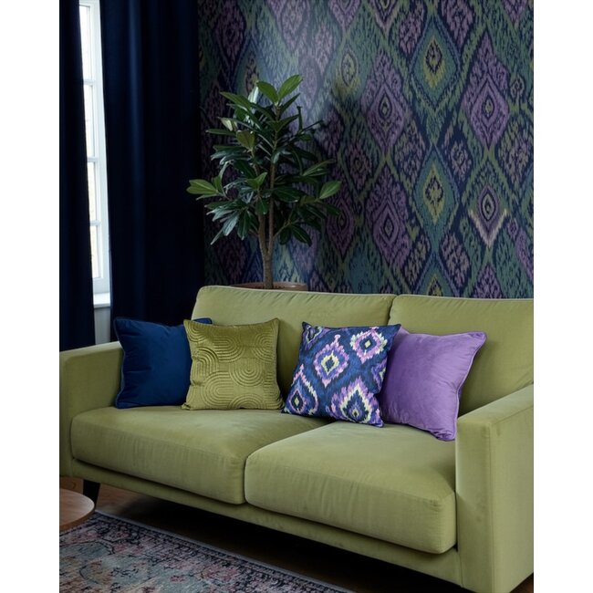 Ikat Indigo Kussenhoes | 45x45 cm | Katoen/Linnen