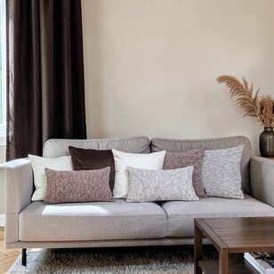 Chenille Bruin/Terra Kussenhoes | 30x50 cm | Polyester