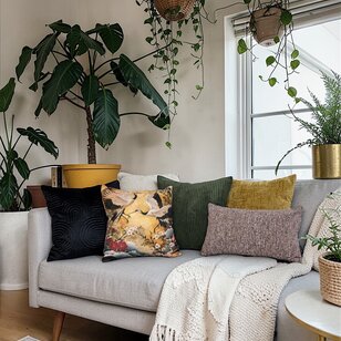 Chenille Bruin/Terra Kussenhoes | 30x50 cm | Polyester