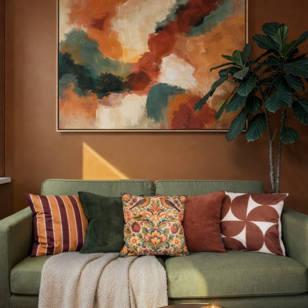 Corduroy Mosgroen Kussenhoes | 45 x 45 cm | Polyester