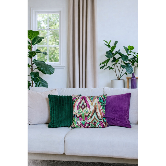 Sierkussen Corduroy Paars | 45 x 45 cm | Polyester