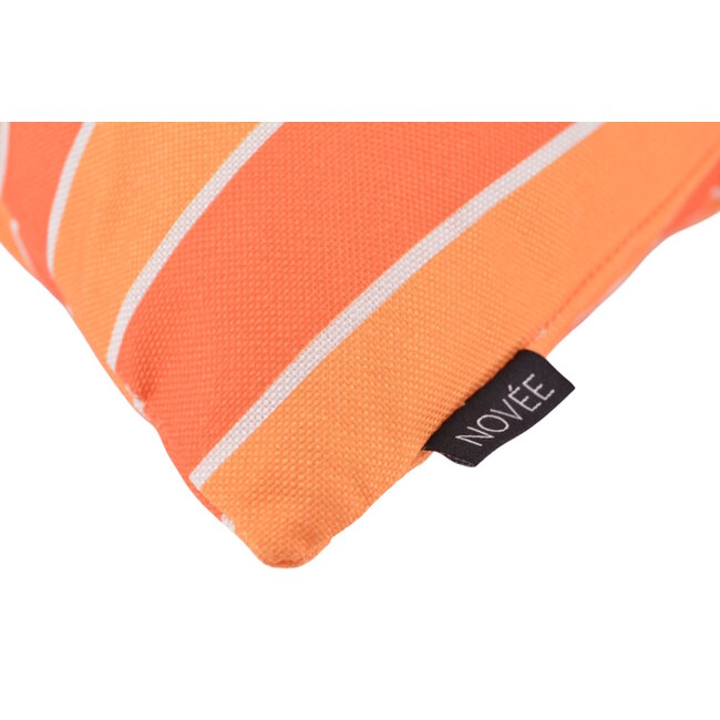 Sunset Stripe Orange  - Outdoor Kussenhoes | 45x45 cm | Katoen/Polyester