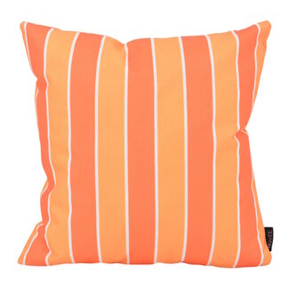 NOVÉE Sunset Stripe Orange  - Outdoor Kussenhoes | 45x45 cm | Katoen/Polyester