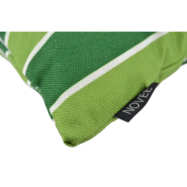 Sunset Stripe Green - Outdoor Kussenhoes | 45x45 cm | Katoen/Polyester
