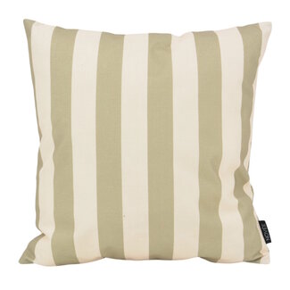 NOVÉE Sunset Stripe Olive - Outdoor Kussenhoes | 45x45 cm | Katoen/Polyester