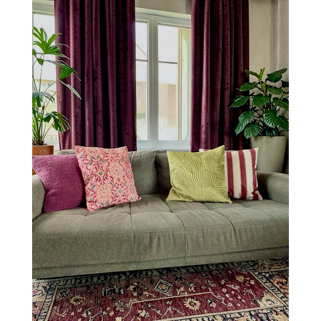 Dekokissen Riviera Stripe Crème/Rost | 45x45 cm | Baumwolle/Polyester