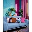 Riviera Stripe Blau/Rot Kissenbezug | 45x45 cm | Baumwolle/Polyester