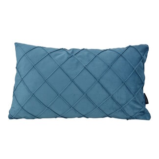 NOVÉE Velvet Cross Petrol Kissenbezug | 30x50 cm | Samt/Polyester