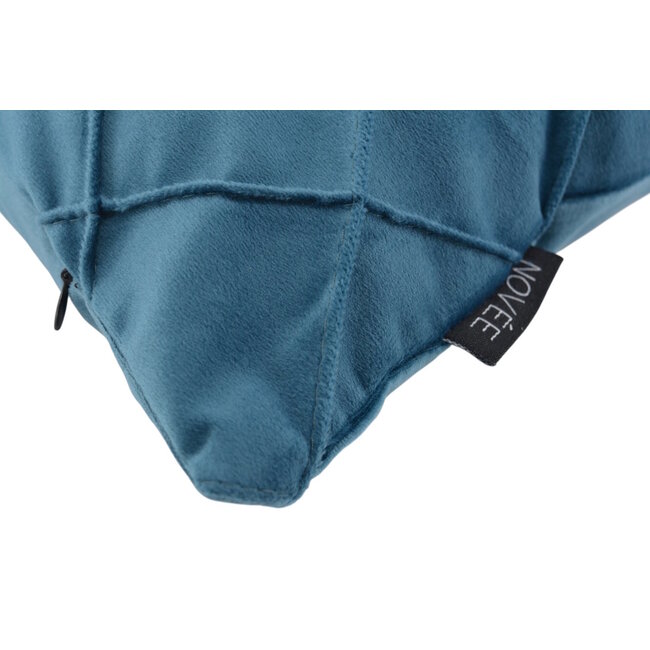 Velvet Cross Petrol Kissenbezug | 45x45 cm | Samt/Polyester