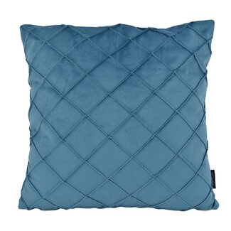 NOVÉE Velvet Cross Petrol Kissenbezug | 45x45 cm | Samt/Polyester