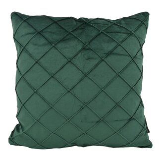 NOVÉE Velvet Cross Intens Grün Kissenbezug | 45x45 cm | Samt/Polyester