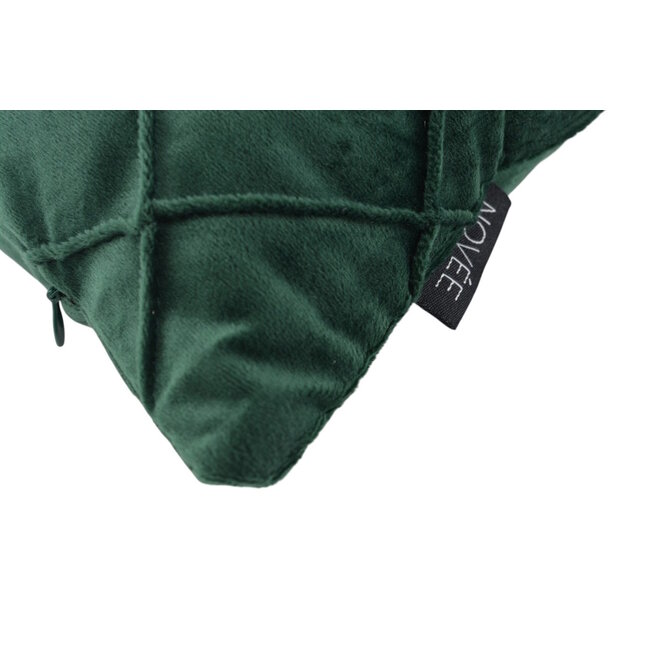 Velvet Cross Intens Groen Kussenhoes | 45x45 cm | Velvet/Polyester