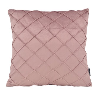 NOVÉE Velvet Cross Altrosa Kissenbezug | 45x45 cm | Samt/Polyester