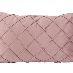 Velvet Cross Altrosa Kissenbezug | 30x50 cm | Samt/Polyester