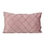 NOVÉE Velvet Cross Oudroze Kussenhoes | 30x50 cm | Velvet/Polyester