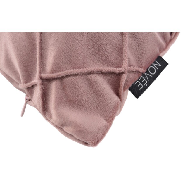 Velvet Cross Altrosa Kissenbezug | 30x50 cm | Samt/Polyester