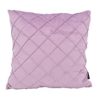 NOVÉE Velvet Cross Lila Kissenbezug | 45x45 cm | Samt/Polyester