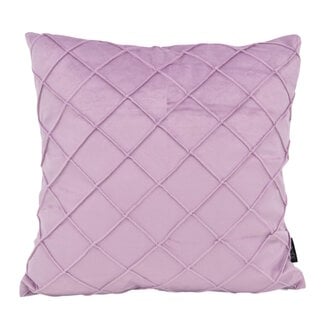 NOVÉE Velvet Cross Lila Kussenhoes | 45x45 cm | Velvet/Polyester