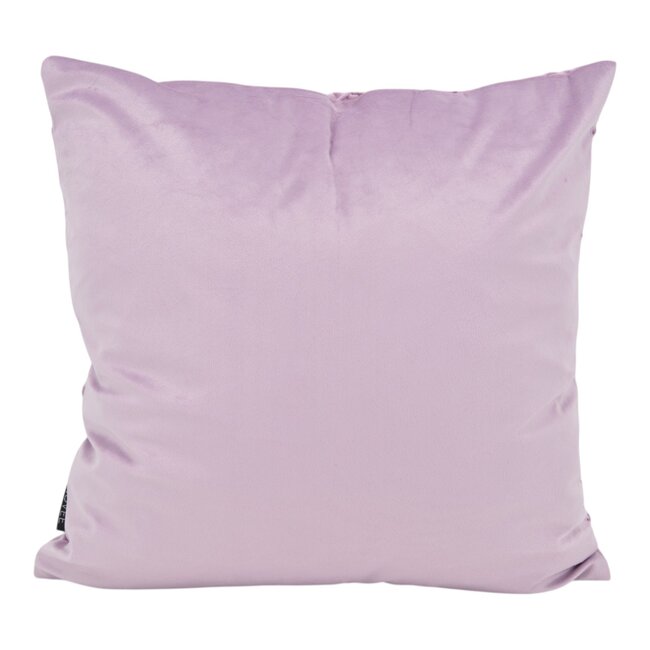 Velvet Cross Lila Kissenbezug | 45x45 cm | Samt/Polyester