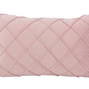 Velvet Cross Lichtroze Kussenhoes | 30x50 cm | Velvet/Polyester