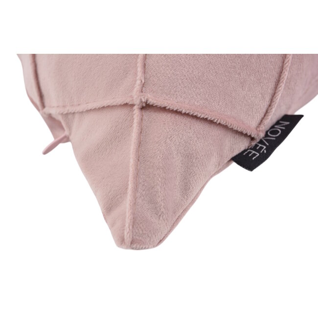 Velvet Cross Rosa Kissenbezug | 45x45 cm | Samt/Polyester
