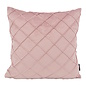 Velvet Cross Lichtroze Kussenhoes | 45x45 cm | Velvet/Polyester