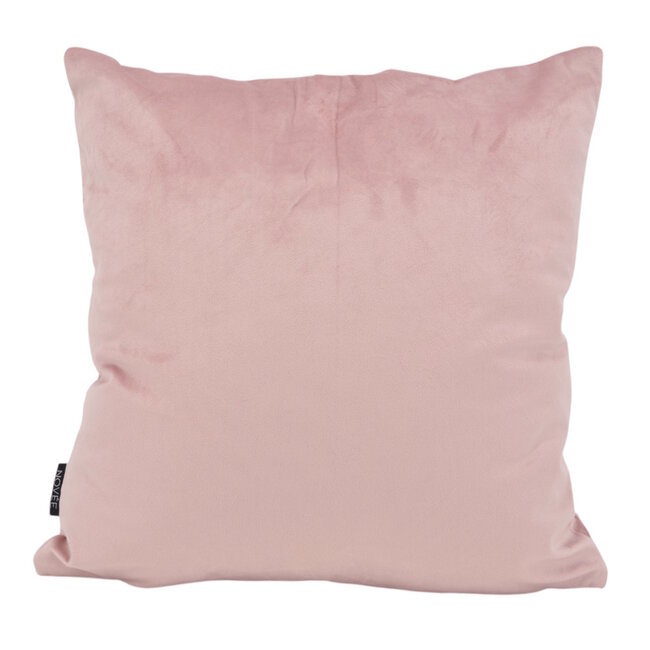 Velvet Cross Rosa Kissenbezug | 45x45 cm | Samt/Polyester