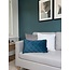 Velvet Cross Petrol Kissenbezug | 30x50 cm | Samt/Polyester