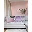 Velvet Cross Lila Kissenbezug | 45x45 cm | Samt/Polyester
