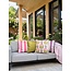 Streifen - Outdoor Rosa Kissenbezug | 45x45 cm | Baumwolle/Polyester
