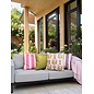 Streep Roze - Outdoor Kussenhoes | 45x45 cm | Katoen/Polyester