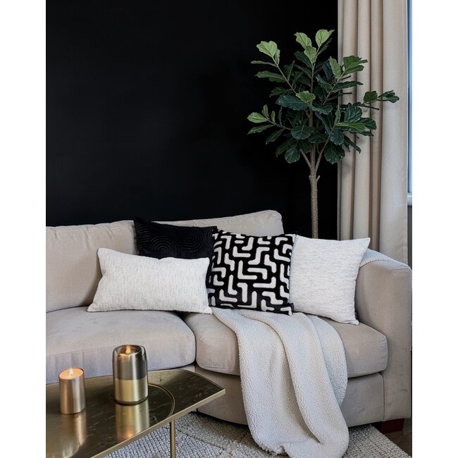 Sierkussen Elegance Zwart | 45 x 45 cm | Velvet/Polyester