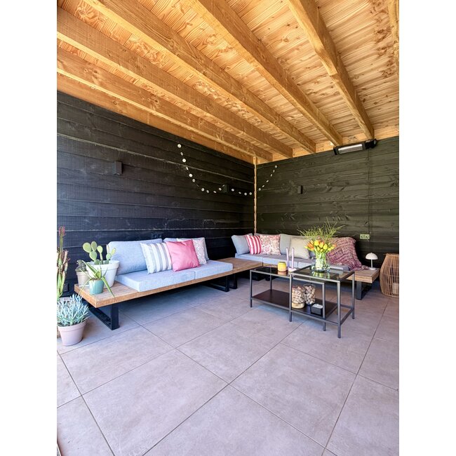 Nila Olijfgroen - Outdoor Kussenhoes | 45x45 cm | Katoen/Polyester