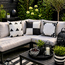 White & Black Greek Key - Outdoor Kussenhoes | 45x45 cm | Katoen