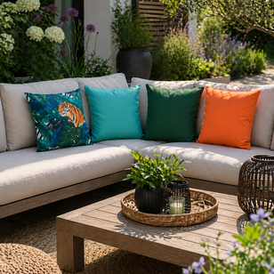 Zara Aqua - Outdoor Kussenhoes | 45x45 cm | Polyester