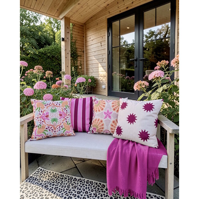Sierkussen Flower Tropical - Outdoor | 45x45 cm | Katoen/Polyester