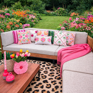 Sierkussen Sunset Stripe Pink - Outdoor | 45x45 cm | Katoen/Polyester