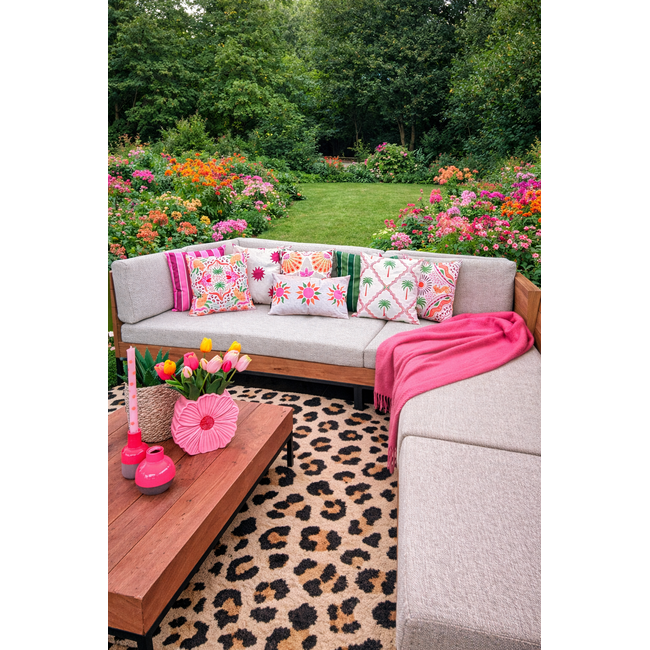 Sierkussen Sunset Stripe Pink - Outdoor | 45x45 cm | Katoen/Polyester
