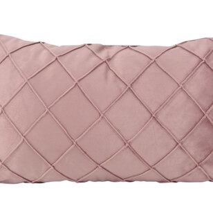 Sierkussen Velvet Cross Oudroze | 30x50 cm | Velvet/Polyester