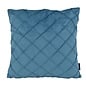 Sierkussen Velvet Cross Petrol | 45x45 cm | Velvet/Polyester