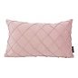 Sierkussen Velvet Cross Lichtroze | 30x50 cm | Velvet/Polyester