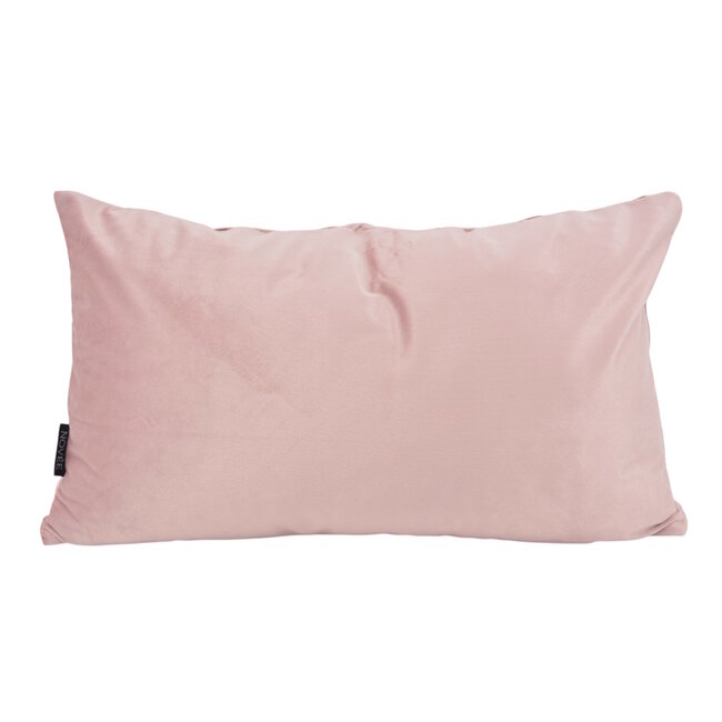 Dekokissen Velvet Cross Rosa | 30x50 cm | Samt/Polyester