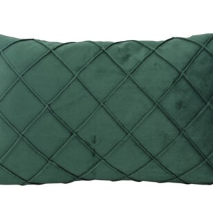 Sierkussen Velvet Cross Intens Groen | 30x50 cm | Velvet/Polyester